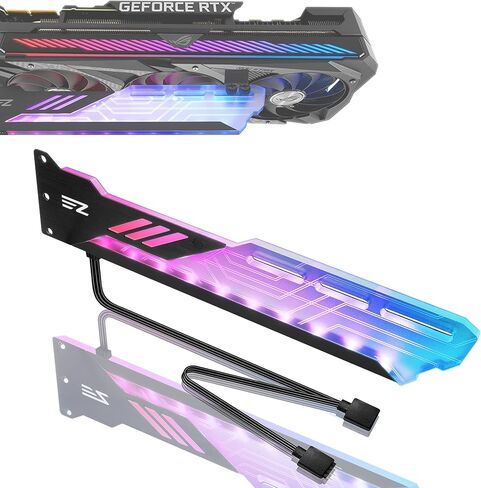 EZDIY-FAB RGB GPU حامل 5V 3-Pin ملون RGB Graphics Card GPU يدعم حامل بطاقة الفيديو، حامل بطاقة الفيديو / حامل الحافظة - 309-1 in Kuwait
