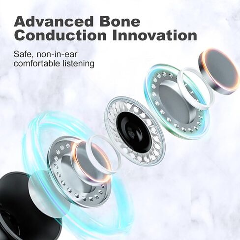 Bone Conduction Headphones, Bluetooth 5.2 Open Ear Headphones with HD Mic, 10Hrs Playtime Wireless Sports Earphones, IP67 Waterproof Headset for Running, Cycling, Hiking, Driving in Saudi Arabia