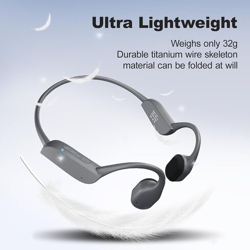 Bone Conduction Headphones, Bluetooth 5.2 Open Ear Headphones with HD Mic, 10Hrs Playtime Wireless Sports Earphones, IP67 Waterproof Headset for Running, Cycling, Hiking, Driving in Saudi Arabia