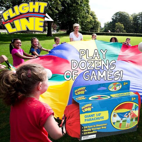 لعبة المظلة للأطفال بطول 8 أقدام للأولاد والبنات مع 8 مقابض للألعاب التعاونية لمجموعة الفريق، للأعمار من 3 سنوات فما فوق in Kuwait