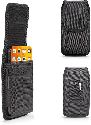 Vertical Holster Belt Case Size XL (Inner Size: 6.5 x 3.15 x 0.43 in) Nylon, Belt Loop, for Apple iPhone 15 Pro Max 14 Pro Max, Samsung Galaxy S24 Ultra, S23 Ultra A15 A25 A35 in Saudi Arabia