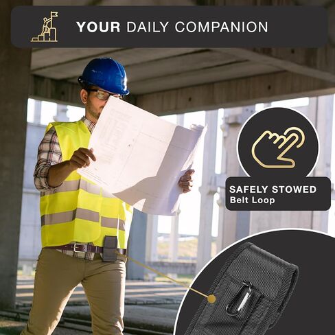 Vertical Holster Belt Case Size XL (Inner Size: 6.5 x 3.15 x 0.43 in) Nylon, Belt Loop, for Apple iPhone 15 Pro Max 14 Pro Max, Samsung Galaxy S24 Ultra, S23 Ultra A15 A25 A35 in Saudi Arabia