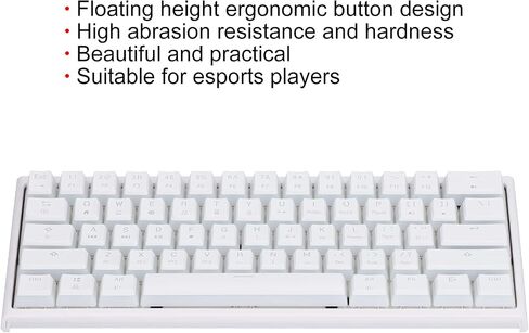 Mini Mechanical Gaming Keyboard, Backlight Ergonomic Game Keyboard with Long Type C USB Cable, Easy to Carry, for PC/ Gamer, Typist, Travel(white2) in Saudi Arabia