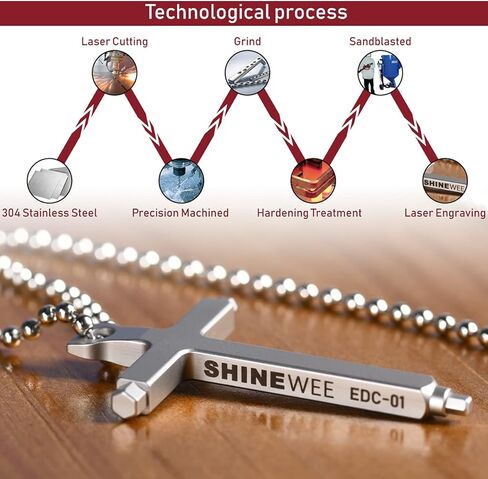 Keychain Carry Allen Wrench, 2.5mm 3mm 4mm Hex Key, Screwdriver, Multi-function Tool for Photographer Every Day Carry in Kuwait
