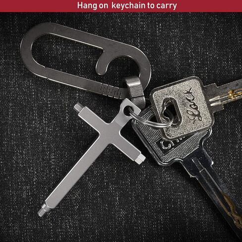 Keychain Carry Allen Wrench, 2.5mm 3mm 4mm Hex Key, Screwdriver, Multi-function Tool for Photographer Every Day Carry in Kuwait