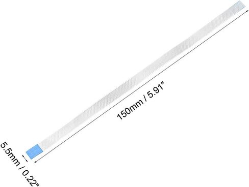 uxcell Flexible Flat Cable, 22 Pins 0.5mm Pitch 150mm FPC FFC Flexible Ribbon Cable for LCD TV Car Audio DVD Player Laptop 10Pcs (B Type) in Saudi Arabia