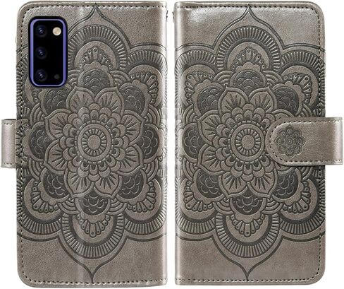 Asuwish Phone Case for Samsung Galaxy Note 20 Glaxay Note20 5G Wallet Cover with Tempered Glass Screen Protector and Flip Credit Card Holder Stand Cell Gaxaly Notes 20s Twenty Not S20 Women Men Grey in Kuwait