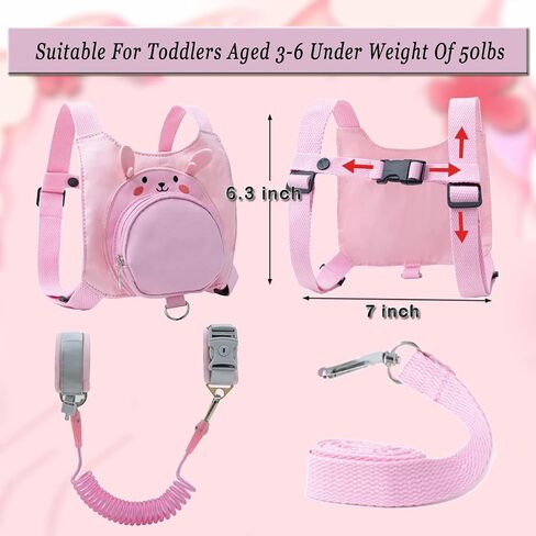 Toddler Harness with Leash Kid Anti-Lost Wrist Link Leash Child Wristband (Dinosaur) in Saudi Arabia
