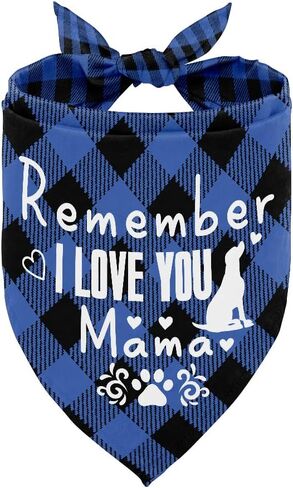 Dog Bandana, Dog Bandana, Dog Scarf Classical Plaid Printing, Dog Scarf Accessories, Dog Bandana Pet Scarf, Christmas Birthday Dog Mom's Gift, Remember I Love You Mama (N40) in Saudi Arabia