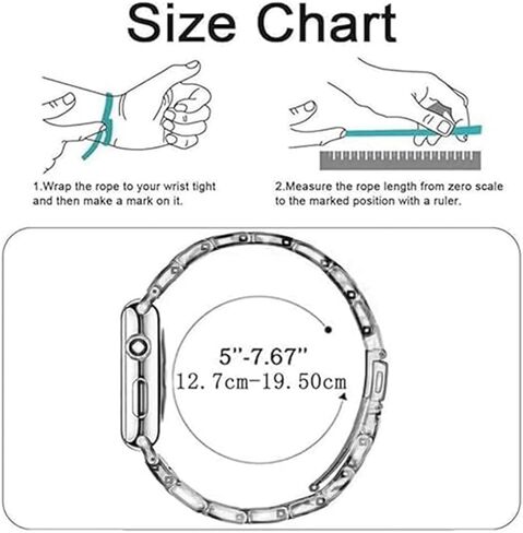 Band Compatible with Apple Watch 38mm/40mm/41mm/42mm/44mm/45mm Resin Women Men Wristband Strap Blacelet for iWatch Series 9 8 7 SE 6 5 4 3 2 1 in Saudi Arabia