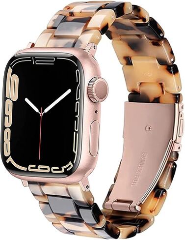 Band Compatible with Apple Watch 38mm/40mm/41mm/42mm/44mm/45mm Resin Women Men Wristband Strap Blacelet for iWatch Series 9 8 7 SE 6 5 4 3 2 1 in Saudi Arabia