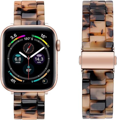 Band Compatible with Apple Watch 38mm/40mm/41mm/42mm/44mm/45mm Resin Women Men Wristband Strap Blacelet for iWatch Series 9 8 7 SE 6 5 4 3 2 1 in Saudi Arabia