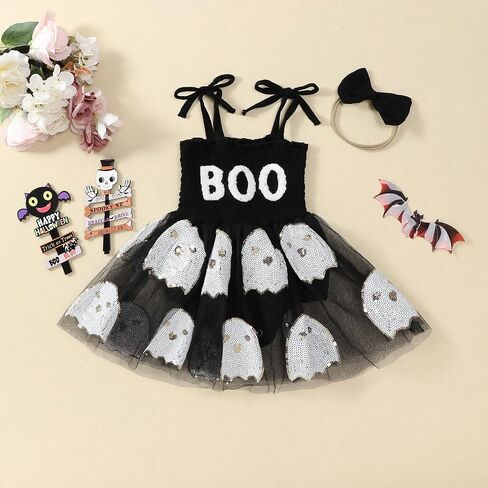 YINGISFITM My First Halloween Baby Girl Outfit Newborn Pumpkin Face/Turkey Smocked Dress Sleeveless Romper Halloween Clothes in Saudi Arabia