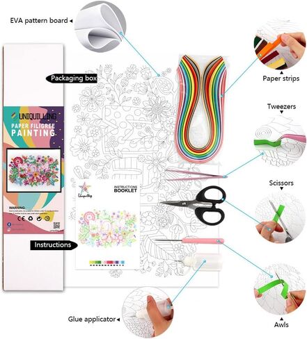 مجموعات لف اللوحة الورقية الفريدة من نوعها، لوحة بالأرقام للبالغين - ثعلب حب الأم، أفضل الهدايا المصنوعة يدويًا لتزيين الحائط (مجموعة الرسم + مجموعة الأدوات) in Kuwait