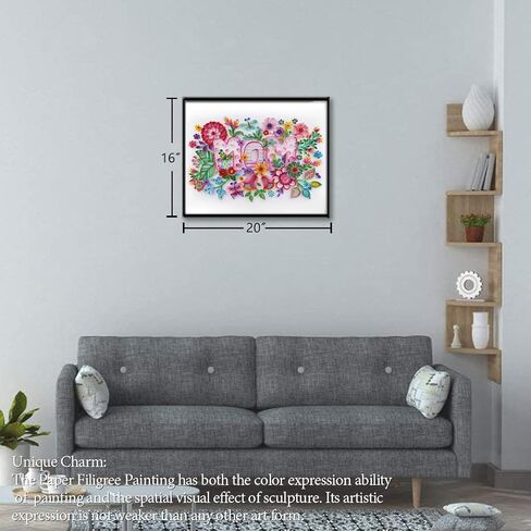 مجموعات لف اللوحة الورقية الفريدة من نوعها، لوحة بالأرقام للبالغين - ثعلب حب الأم، أفضل الهدايا المصنوعة يدويًا لتزيين الحائط (مجموعة الرسم + مجموعة الأدوات) in Kuwait