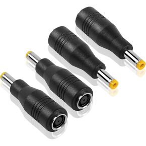 PNGKNYOCN 8mm DC Power Plug，DC 5.5mm x 2.1mm Male to DC 8mm Female Connectors for Transfer Between Devices with 8mm and 5.5x2.1mm Ports (4-Pack