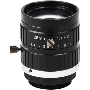 Waveshare Industrial Telephoto Lens with 25mm Focal Length Multi Field Angle C-Mount Compatible with Raspberry Pi HQ Camera