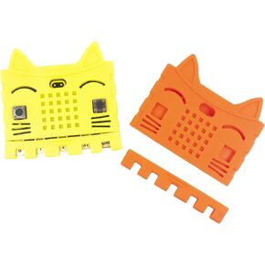 2-Pack Protective Silicone Storage Case for BBC Micro:bit V2 Easy to Install DIY Development Yellow and Orange
