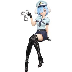 Furyu Re:Zero Starting Life in Another World Statuette PVC Noodle Stopper Rem Police Officer Cap with Dog Ears 14 cm
