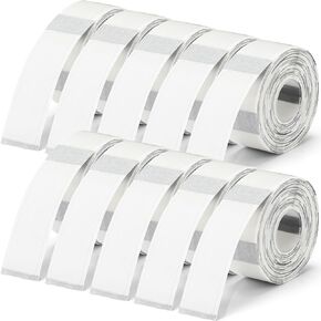 Gersoniel 1600 Pcs Label Tapes 12 x 40 mm Laminated Stickers Replacement Compatible with D30 Portable Label Printer Tapes for Office 160 pcs/roll (Holographic Silver)