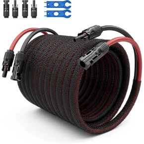 10FT Solar Panel Extension Cable Pure Copper Twin Wire 10AWG Solar Extension Cable with Sheath, Solar Cable for Solar Panels IP67 Flame Retardant Abrasion Resistant (10AWG 10FT) in Saudi Arabia