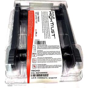 Evolis R5F008AAA Consumables, YMCKO Color Ribbon, Primacy Compatible, 300 Prints, 1 Roll