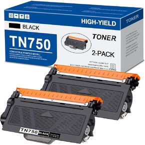 TN750 Toner for TN720 TN-720 TN 750 Toner - Replacement for TN-750 High-Yield Black Toner Cartridge MFC-8810DW HL-5470DW MFC-8710DW MFC-8510DN HL-6180DW MFC-8910DW HL-5450DN Printer, 2-Pack