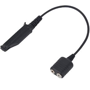 uv9r pro Plus to 2 Pin 2.5 3.5 mm k1 Adapter Adaptor Audio Extender Cable for Baofeng uv-9r uv 9r gt-3wp uv9g uv-9g bf-a58 bf-9700 BF-R760 uv9gx gmrs uv-xr(Length 5.9inch)