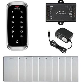 Visionis VIS-3003 التحكم في الوصول غطاء معدني مقاوم للطقس مضاد للتخريب قارئ لوحة مفاتيح رقمية تعمل باللمس RFID مستقل 2000 مستخدم مع إصدار جرس الباب النحيف in Kuwait