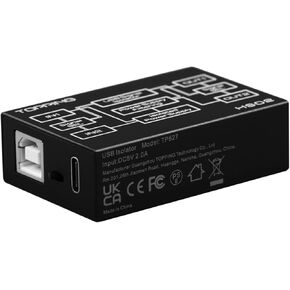 Topping HS02 USB 2.0 High Performance Audio Isolator with USB-B and Type C Input Compatible with PCM32bit 768kHz DSD512 Native Low Latency USB Isolator