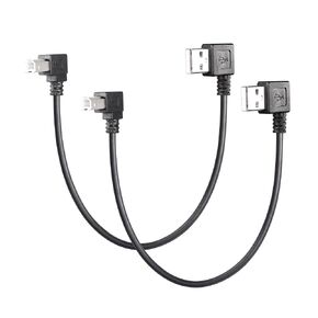 CERRXIAN 90 Degree USB A to B Cable Printer Cable, 1ft Left Angle USB 2.0 Type A Male to Right & Left Angle USB 2.0 Type B Male Scanner Cable(rl)