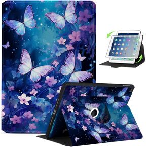360 Rotating Case for 9.7-inch 6th/5th Generation, Air 2/Air 1 with Auto Wake/Sleep, Magnetic Clasp, Multi-Angle Viewing, Cases for Apple iPad 6/5 Gen 2018/2017, Air 2nd/Air 1st, Hummingbird