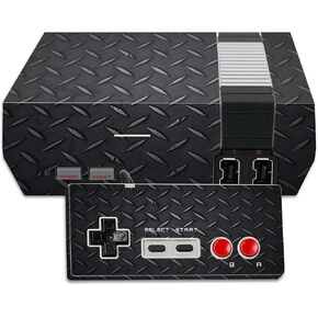 MightySkins Skin Compatible with Nintendo NES Classic Edition wrap Cover Sticker Skins Black Diamond Plate