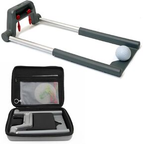 Golf Putting Trainer: Pur Truth Replaces 8 Most Used Golf Putting Aids - Premium Mastery System - Perfect Eyeline Accuracy, Stroke Path, Length and Arc. Precise Square Face Training.