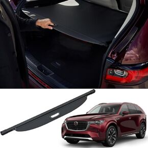 Vesul Compatible with 2024 Mazda CX-90 CX90 PHEV KMV6-V1-350 Retractable Cargo Cover Security Shade Shield Tonneau Cover Luggage Privacy Screen