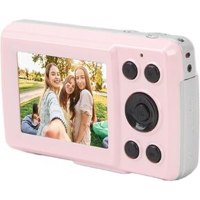 Digital Camera, 1080P 16MP Vlogging Camera with 2.4inch Screen for Travel, 16X Digital Zoom Digital Point and Shoot Camera for Teens Adult Beginner (White)