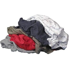 Buffalo Industries (10084PB) Recycled Multicolored T-Shirt Cloth Rags, 25 lb. bag, All-Purpose Rag for Cleaning, Paint Spills and Cleanup, Staining, Polishing, Dusting, Made from Recycled Materials