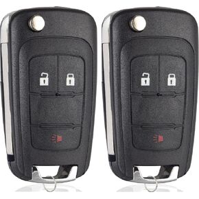 Key Fob Keyless Entry Remote Control Compatible with 2010-2017 Chevy Equinox/Chevrolet Sonic/GMC Terrain (OHT01060512) Flip Keyless Entry Remote (Set of 2)