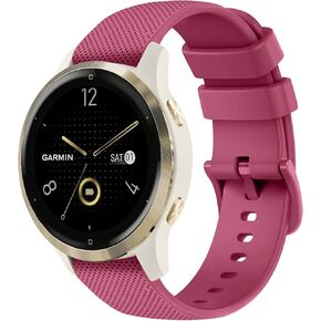 18mm Quick Released Watch Band Compatible with Garmin Venu 3S / Venu 2S / Garmin Forerunner 255S/255S Music/265S, Silicone Wrist Straps Women's Replacement Bands for Garmin Smartwatch