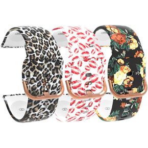RuenTech 3-Pack Bands Compatible with Fitpolo IDW208P GTX12 IDW13 Smart Watch Bands, Adjustable Printed Silicone Wristband Soft Straps for Fitpolo Smart Watch Band 22mm