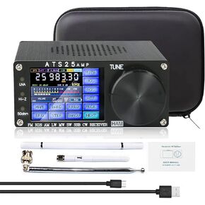 Si4732 ATS-25 AMP All Band Radio Receiver V4.17, FM AM SSB DIGI SYNC CW RDS Portable Shortwave Radio | Supports LNA Circuit and High-impedance HI-Z Mode Builted-in 3000mAh Battery with Portable Bag