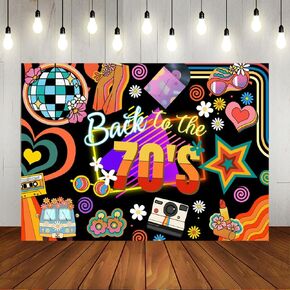 lofaris العودة إلى 70s خلفية الحفلة للبالغين ديسكو ديكورات الحفلات 1970's الرجعية ديسكو الكرة دعونا توهج مجنون النيون الرقص ليلة التقاط الصور الفوتوغرافية خلفية راية ديكور الحفلات للوازم 7x5ft
