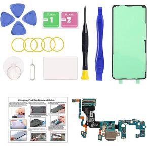 for Galaxy S9 USB Charging Board Port Replacement, Type C Dock Board Connector for Samsung S9 with Tools & Instruction