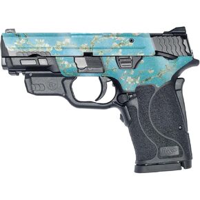 MightySkins Glossy Glitter Skin Compatible with Smith & Wesson M&P 9mm Shield EZ M2.0 - Almond Blossom | Protective, Durable High-Gloss Glitter Finish | Easy to Apply | Made in The USA