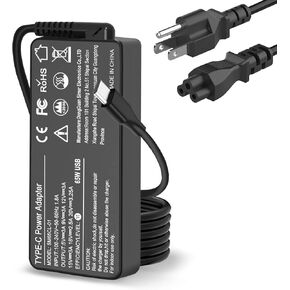 Universal USB C 65W 45W Laptop Charger Replacement for Lenovo Thinkpad/Yoga Chromebook ThinkPad T480 T490 T580 ADLX65YDC2A ADLX65YLC2D ADLX65YDC3A