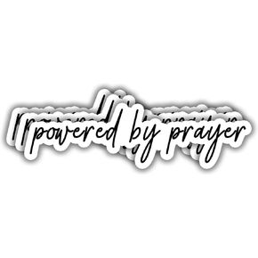 (3pcs) Powered by Prayer Sticker Christian Bible Verse Jesus Vinyl Decal Motivational Inspirational Quotes Stickers for Books Laptops Phonecase Water Bottles Kindles Car-3x1