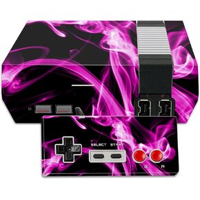 MightySkins Skin Compatible with Nintendo NES Classic Edition wrap Cover Sticker Skins Pink Flames