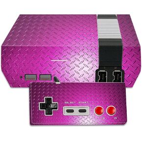 MightySkins Skin Compatible with Nintendo NES Classic Edition wrap Cover Sticker Skins Pink Diamond Plate