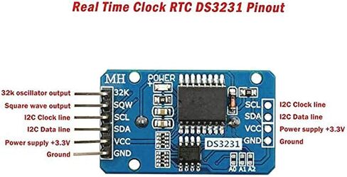 Adeept 2 قطعة وحدة ساعة الوقت الحقيقي DS3231 AT24C32 IIC RTC ذاكرة متوافقة مع مشاريع Raspberry Pi Arduino STM32 MCU DIY in Saudi Arabia