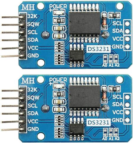 Adeept 2 قطعة وحدة ساعة الوقت الحقيقي DS3231 AT24C32 IIC RTC ذاكرة متوافقة مع مشاريع Raspberry Pi Arduino STM32 MCU DIY in Saudi Arabia